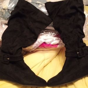 Comfortview knee high wedge boots